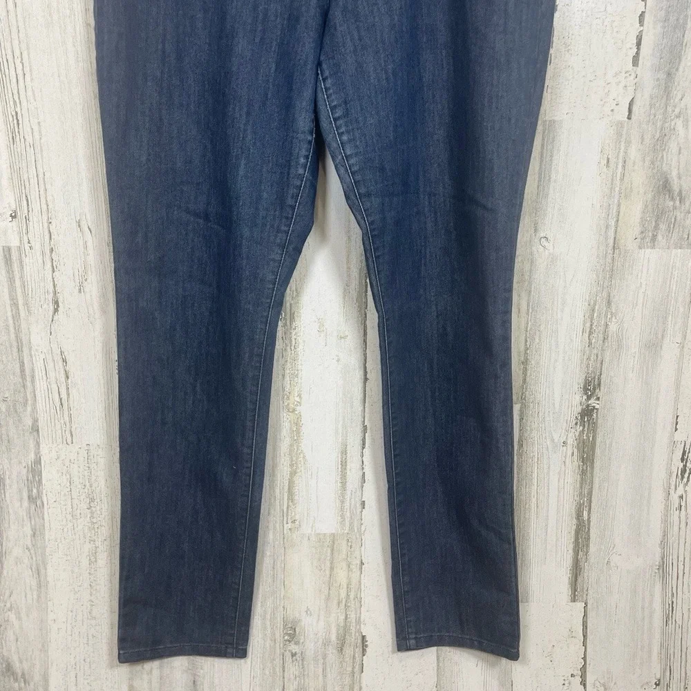 MICHAEL KORS Jeans Womens 12 Dark Blue Slim‎ Fit Mid Rise Denim MK Logo